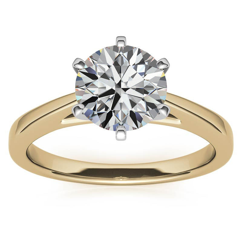Cathedral Moissanite Solitaire Setting 14k