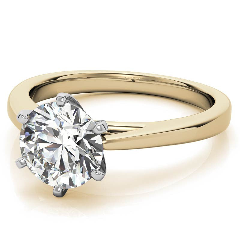 Cathedral Moissanite Solitaire Setting 14k