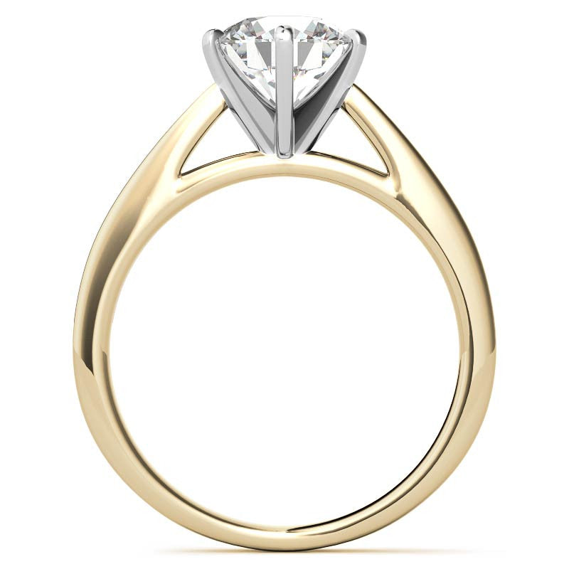 Cathedral Moissanite Solitaire Setting 14k