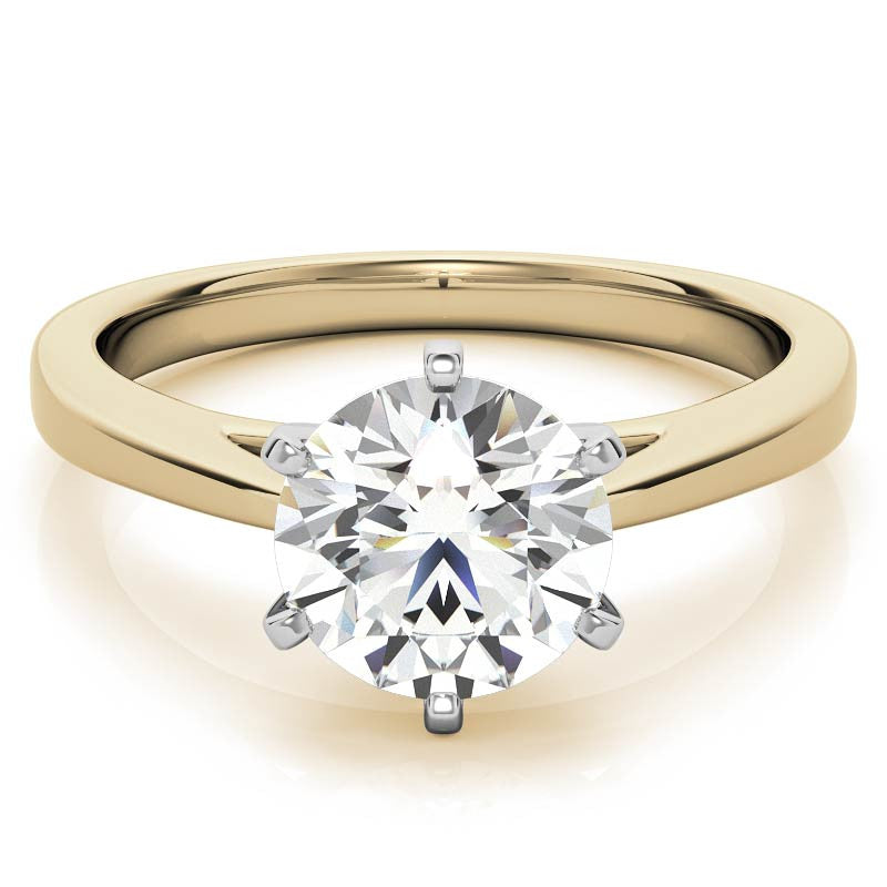 Cathedral Moissanite Solitaire Setting 14k