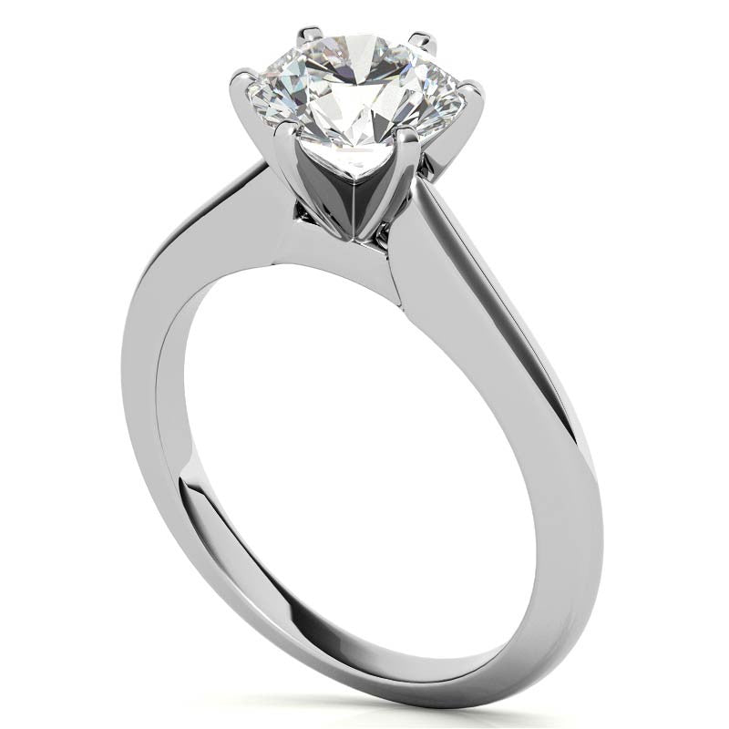 Cathedral Moissanite Solitaire Ring Setting