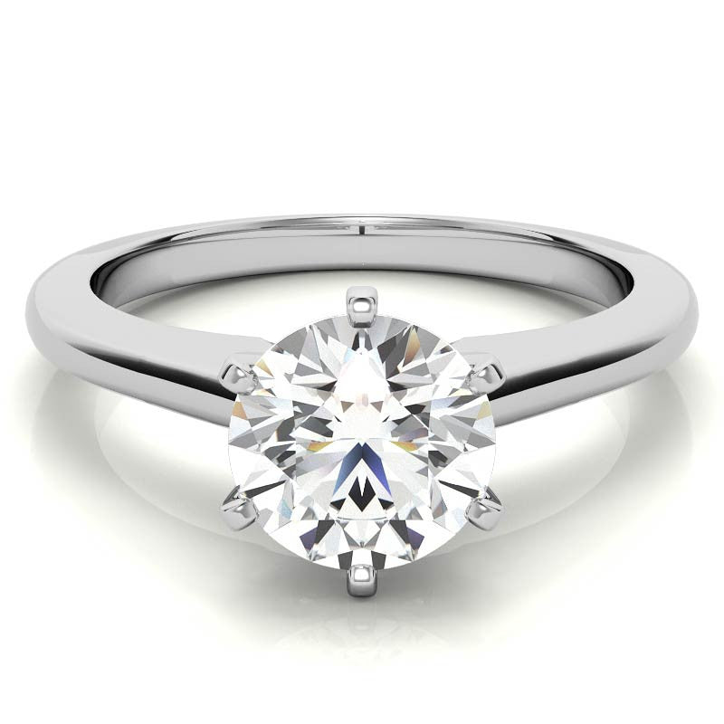 Cathedral Moissanite Solitaire Ring Setting