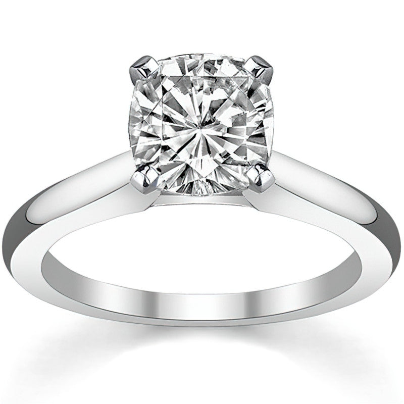 Cathedral Moissanite Solitaire Ring Setting