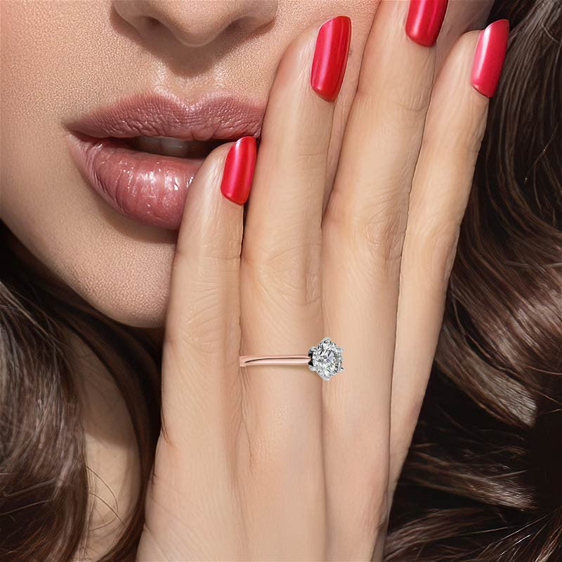 Cathedral Moissanite Solitaire Ring Setting