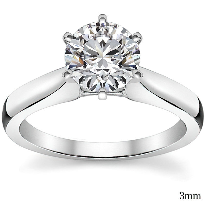 Cathedral Moissanite Solitaire Ring Setting