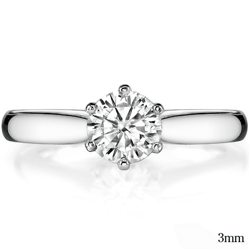 Cathedral Moissanite Solitaire Ring Setting