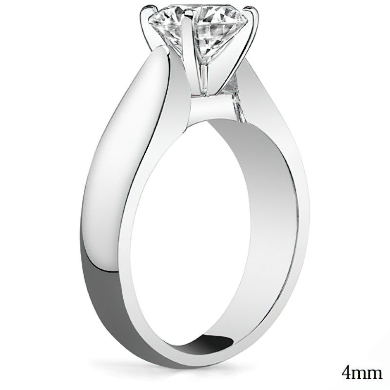 Cathedral Moissanite Solitaire Ring Setting