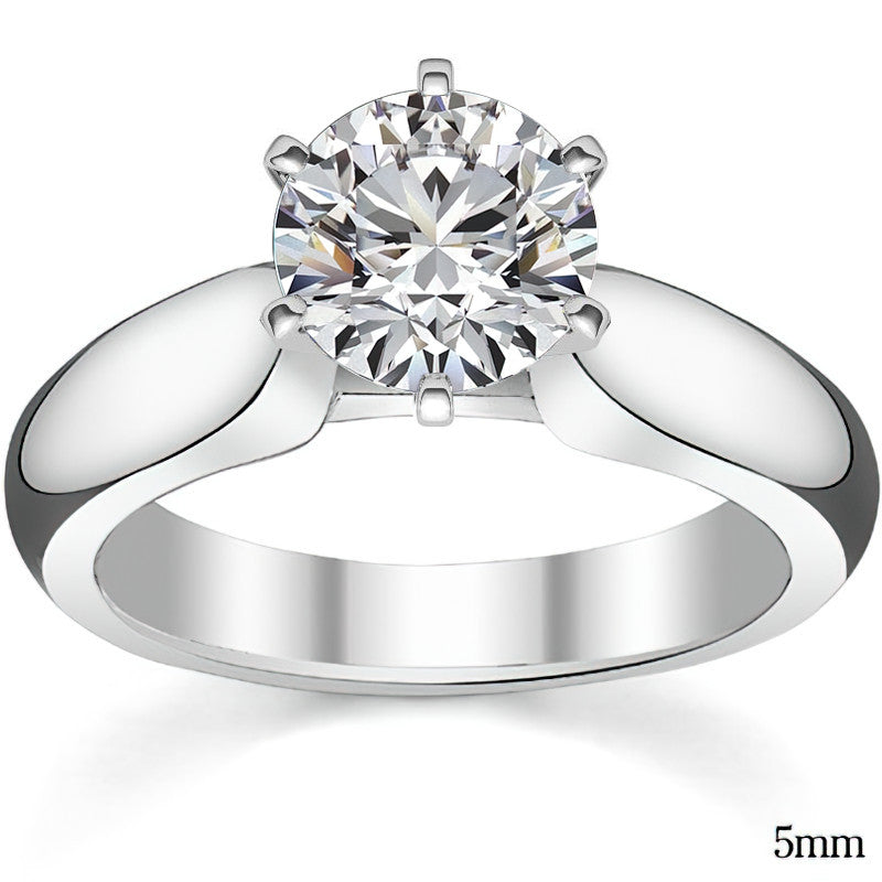 Cathedral Moissanite Solitaire Ring Setting