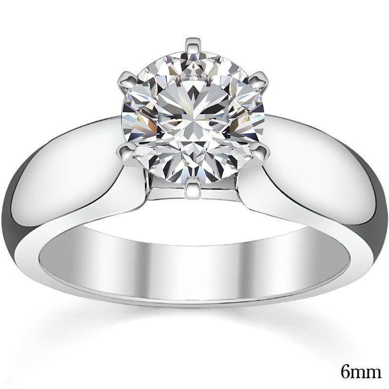 Cathedral Moissanite Solitaire Ring Setting
