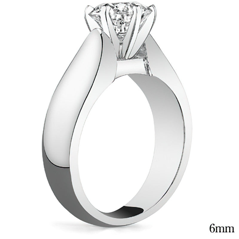 Cathedral Moissanite Solitaire Ring Setting