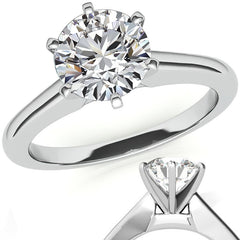 Cathedral Moissanite Solitaire Ring Setting