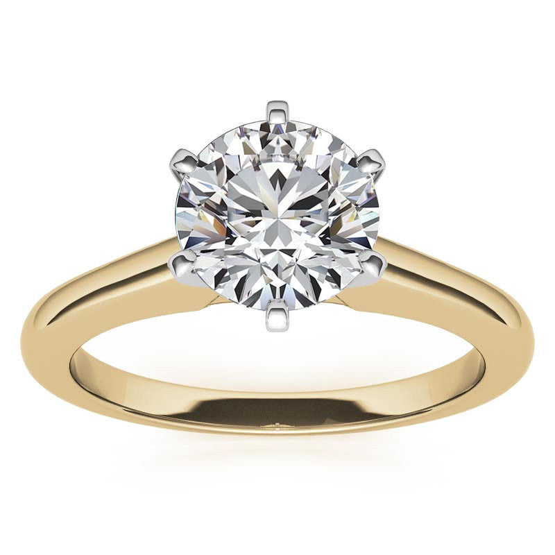 Cathedral Moissanite Solitaire Ring Setting