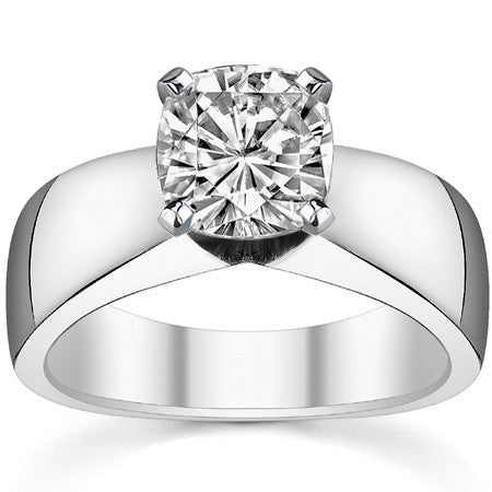 6mm Tapered Moissanite Solitaire Setting