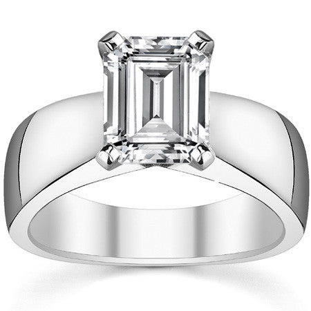 6mm Tapered Moissanite Solitaire Setting