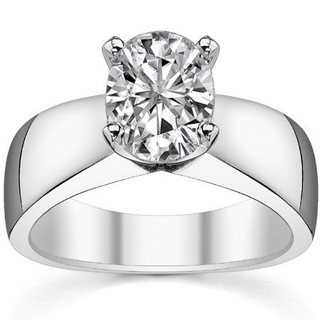 6mm Tapered Moissanite Solitaire Setting