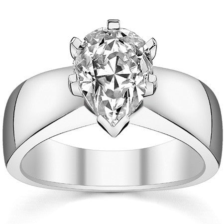 6mm Tapered Moissanite Solitaire Setting