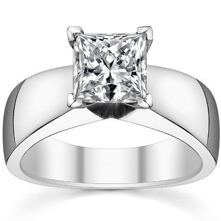 6mm Tapered Moissanite Solitaire Setting
