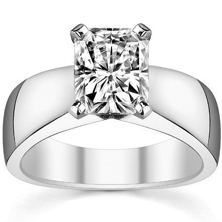6mm Tapered Moissanite Solitaire Setting