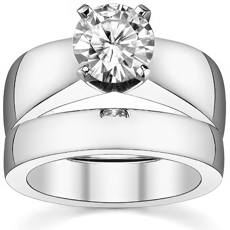 6mm Tapered Moissanite Solitaire Setting