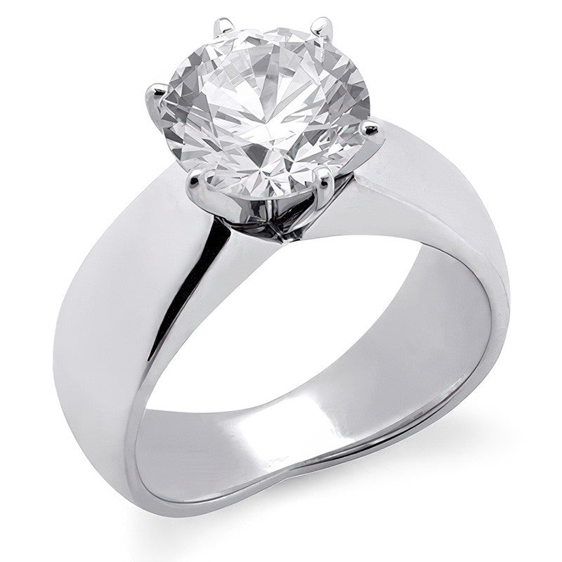 6mm Tapered Moissanite Solitaire Setting