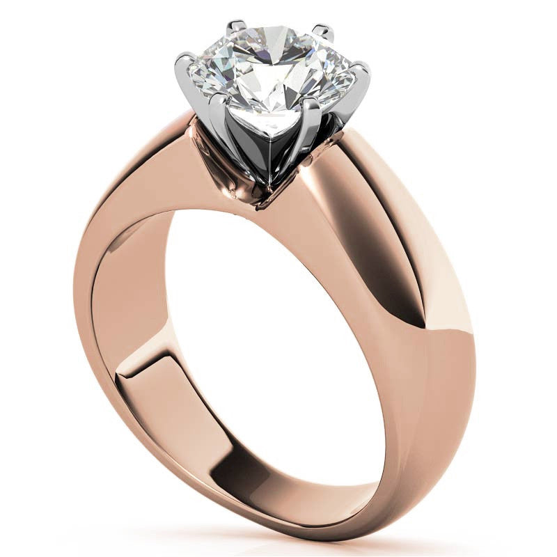 6mm Tapered Moissanite Solitaire Setting