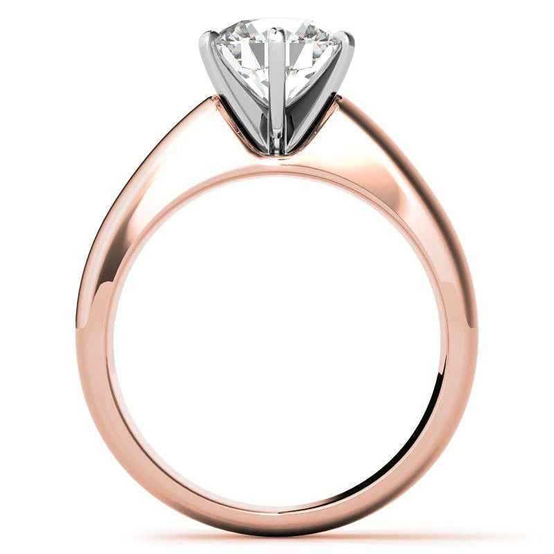 6mm Tapered Moissanite Solitaire Setting