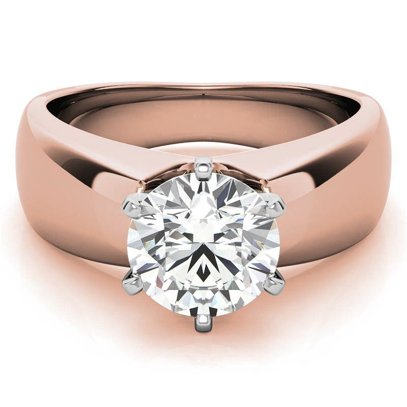 6mm Tapered Moissanite Solitaire Setting
