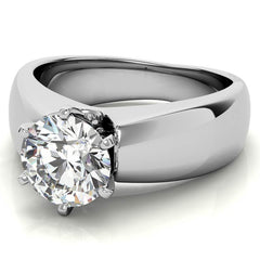 6mm Tapered Moissanite Solitaire Setting