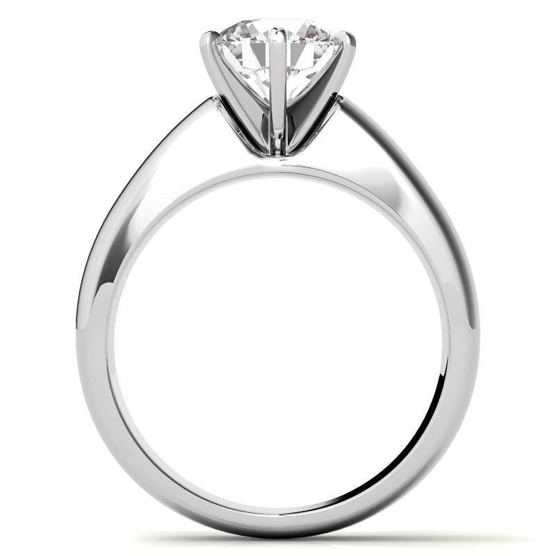 6mm Tapered Moissanite Solitaire Setting