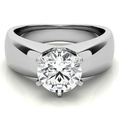6mm Tapered Moissanite Solitaire Setting