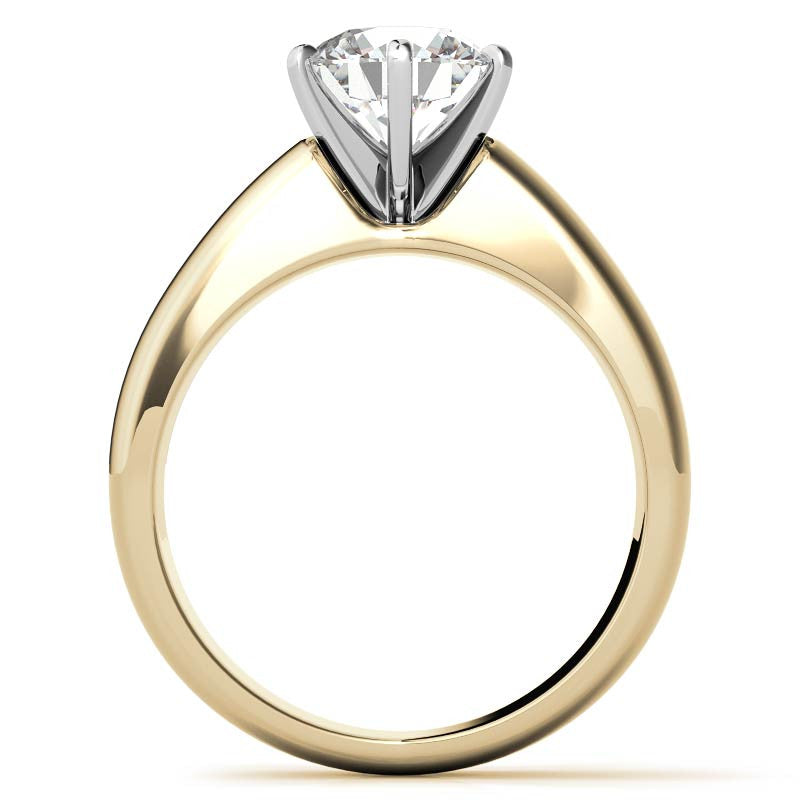6mm Tapered Moissanite Solitaire Setting