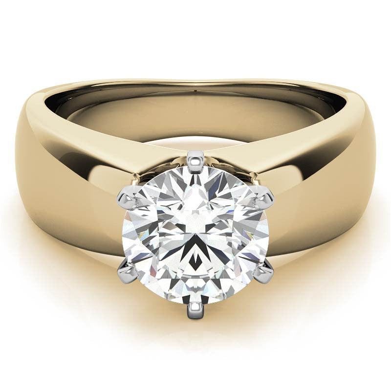 6mm Tapered Moissanite Solitaire Setting