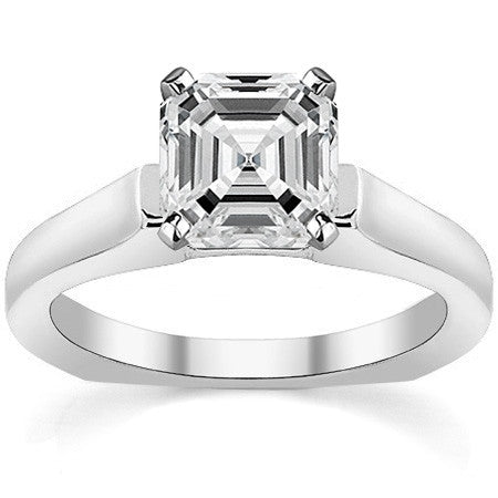 Square Shank Moissanite Solitaire Setting