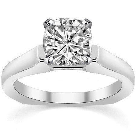 Square Shank Moissanite Solitaire Setting