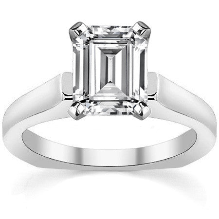 Square Shank Moissanite Solitaire Setting