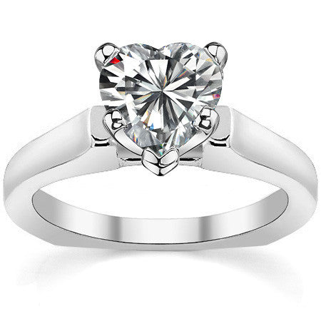 Square Shank Moissanite Solitaire Setting