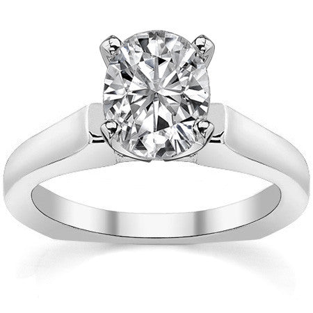Square Shank Moissanite Solitaire Setting