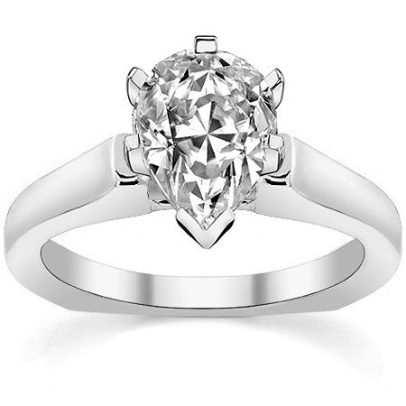 Square Shank Moissanite Solitaire Setting