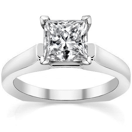 Square Shank Moissanite Solitaire Setting