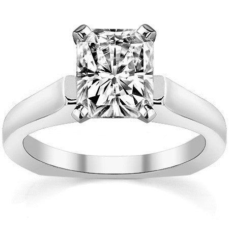 Square Shank Moissanite Solitaire Setting