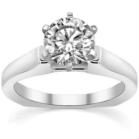 Square Shank Moissanite Solitaire Setting