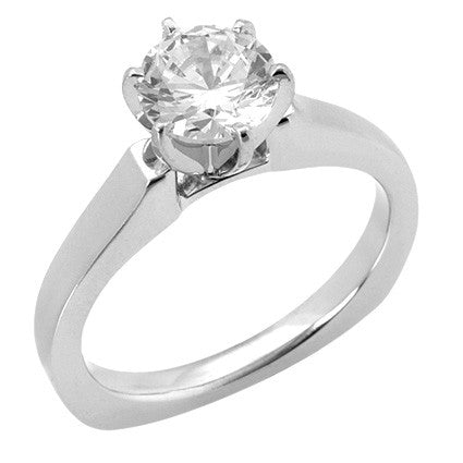 Square Shank Moissanite Solitaire Setting