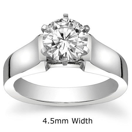 Square Shank Moissanite Solitaire Setting