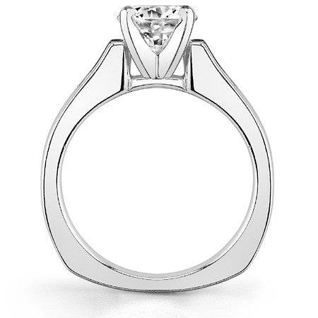 Square Shank Moissanite Solitaire Setting