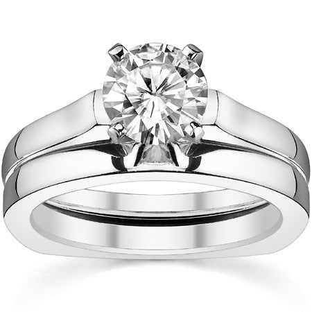 Square Shank Moissanite Solitaire Setting
