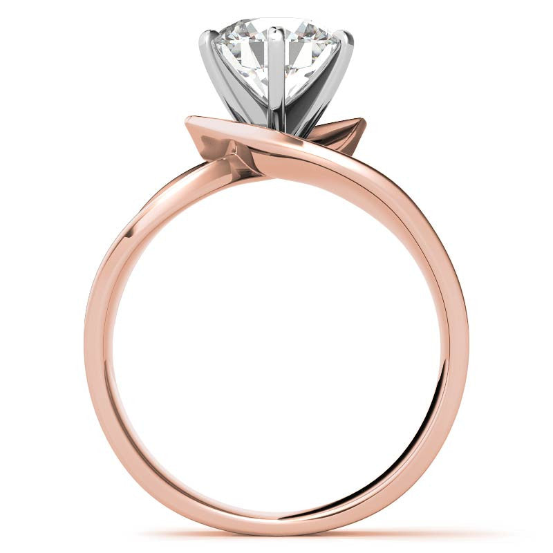 Wide Band Moissanite Solitaire Setting