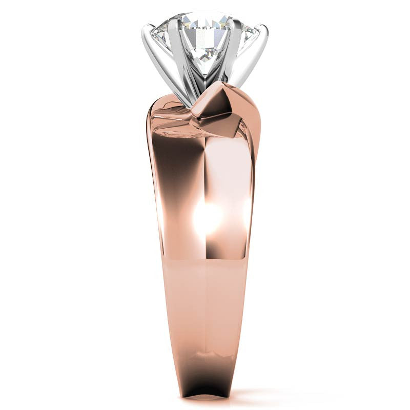 Wide Band Moissanite Solitaire Setting