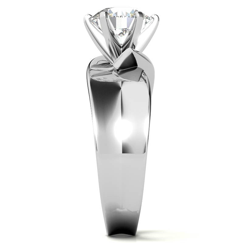 Wide Band Moissanite Solitaire Setting