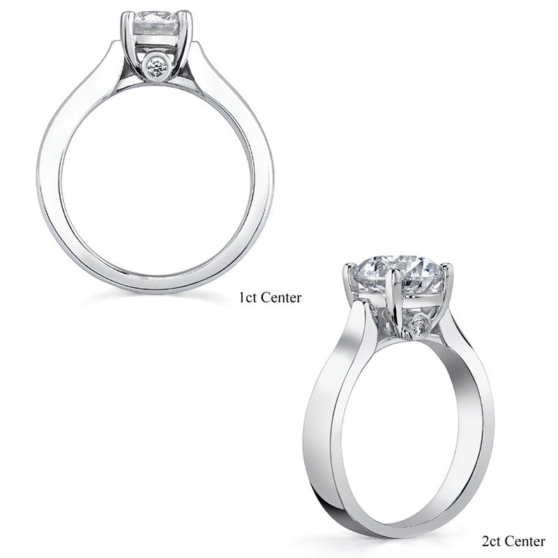Round Cathedral Solitaire with Surprise Diamond