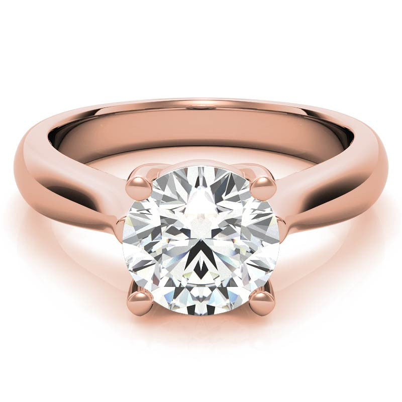 Round Cathedral Solitaire with Surprise Diamond